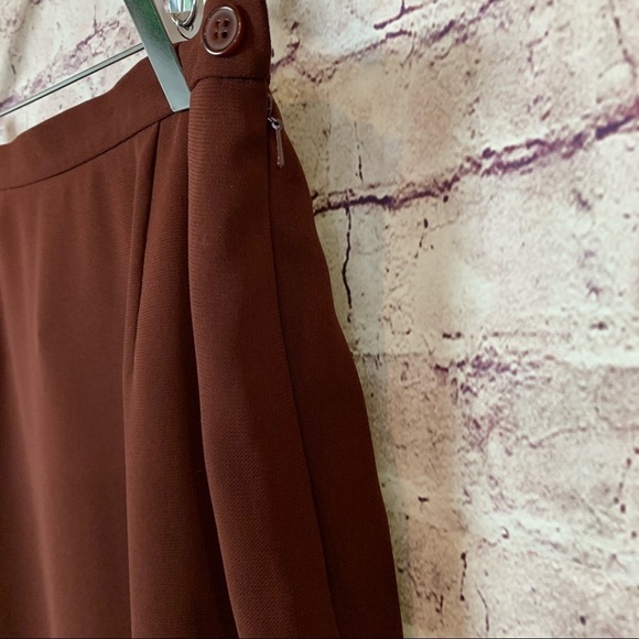 Rena Rowan Cranberry Red Lined Pencil Skirt - Picture 3 of 11